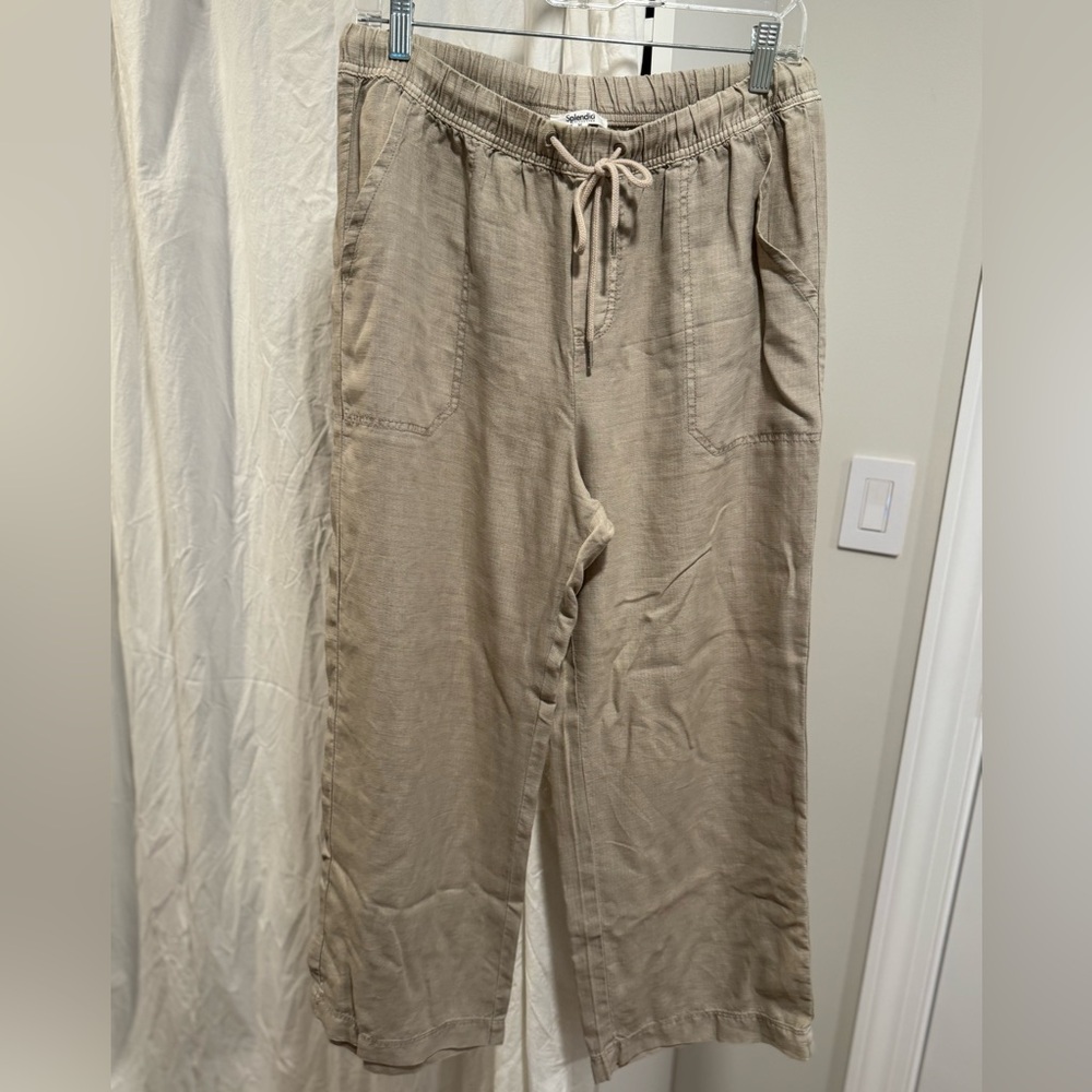 Splendid Beige Linen Pants